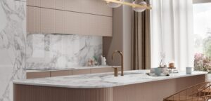 modern porcelain kitchen countertop installation
