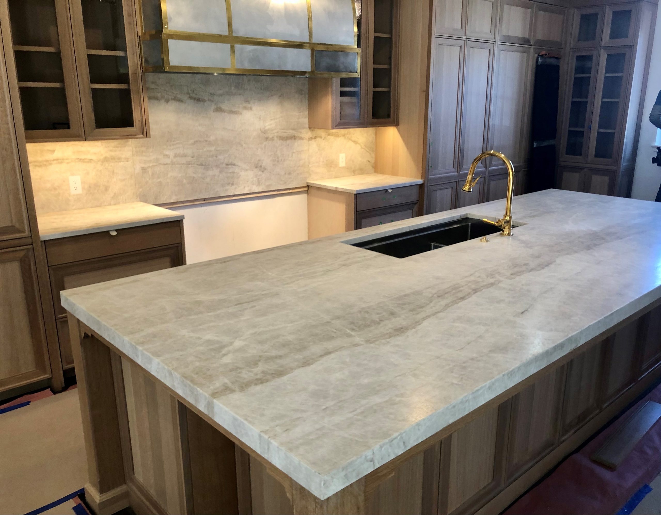 Taj Mahal quartzite island countertop by Impact Countertops Columbus Ohio