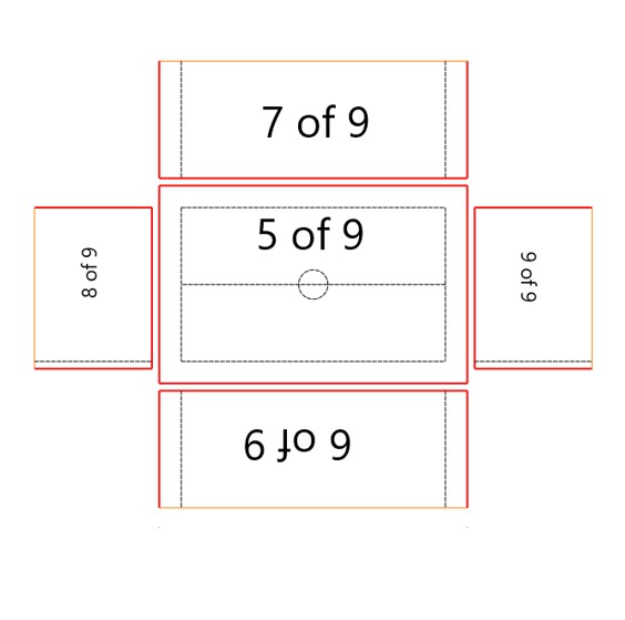 Custom integrated sink drawing. standard box