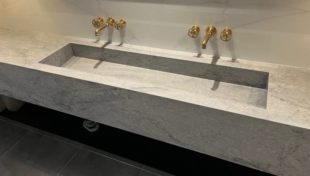 grey integrated sink
