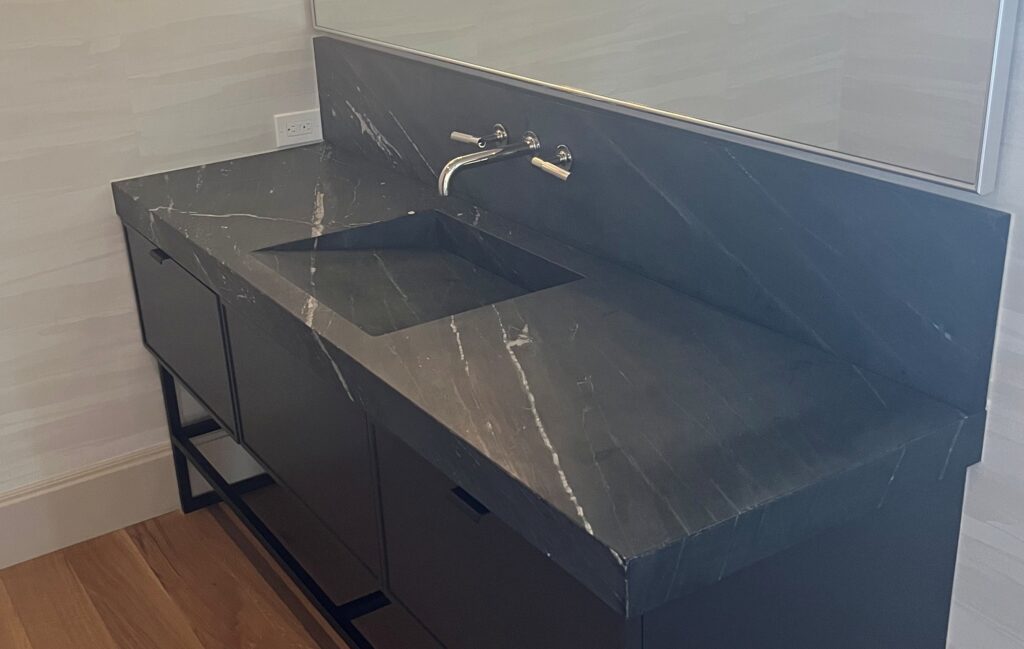 custom stone sink integrated soapstone sink Columbus Ohio