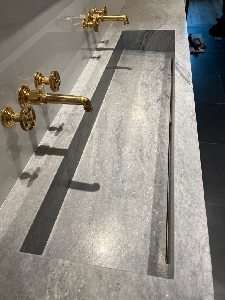 custom stone sink integrated marble sink Columbus Ohio