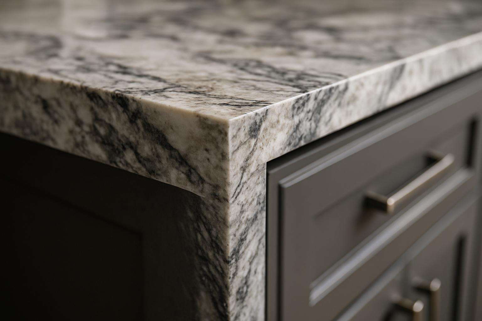 Mitered stone edge profile Columbus